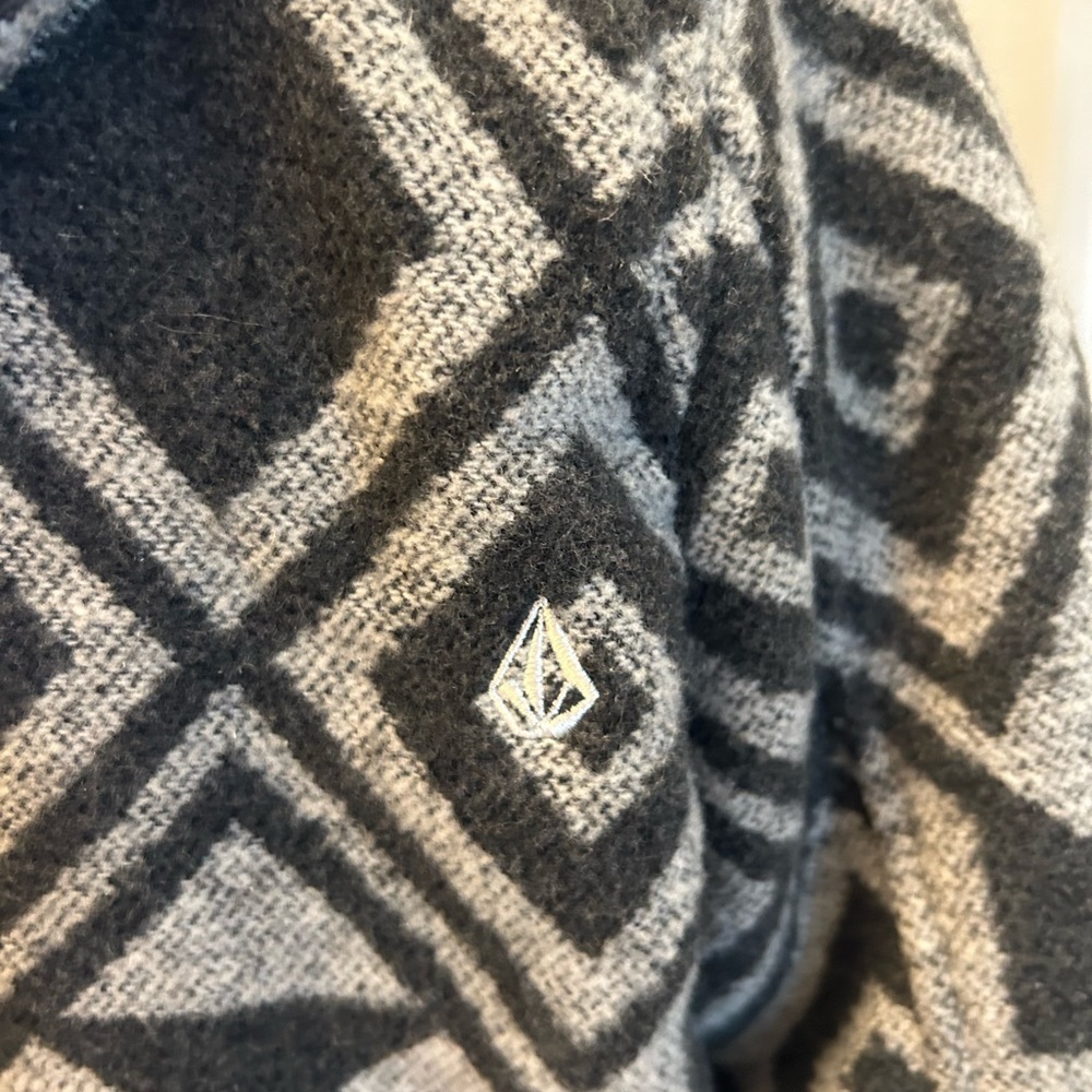 Volcom Showdown Jacket Coat Wool Blend Tribal Fur… - image 8